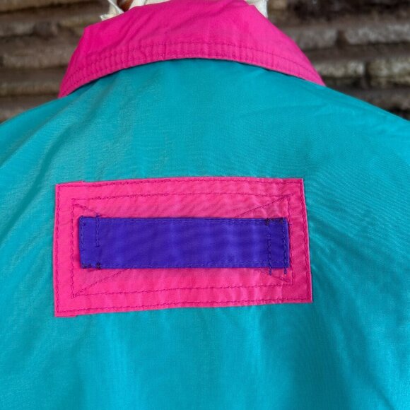 Cabin Creek Vintage 80s 90s Colorblock Casual Bomber Jacket Size Large - Picture 5 of 11